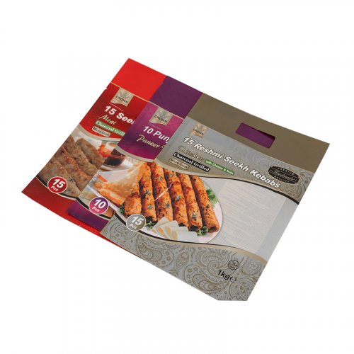 Custom Printed Open Top Pouch Three Side Seal Bags For frozen Food
