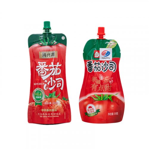 Plastic Packaging For Tomato Paste Stand Up Spout Pouch